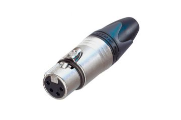 Connettore XLR 4 poli femmina con contatti argentati
