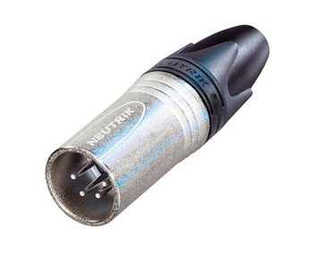 Connettore XLR 4 poli maschio con contatti argentati