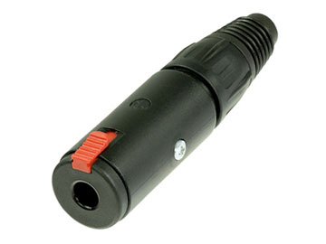 Jack femmina 6,3 in metallo nero per maschi mono o stereo