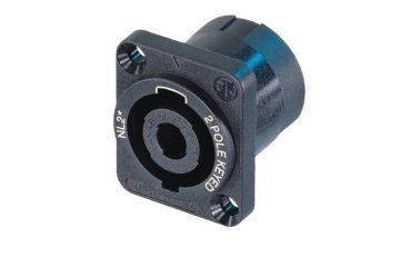 SpeakON da pannello 2 Poli 30A in metallo nero