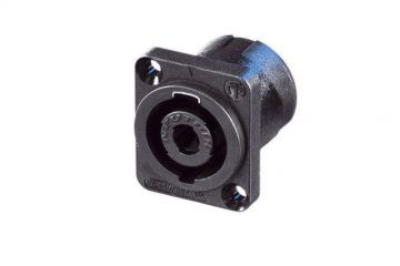 SpeakON da pannello 4 Poli 30A in metallo nero
